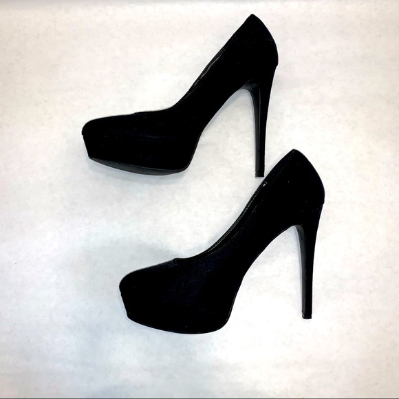 Xhilaration black faux suede platform heels - Picture 10 of 14